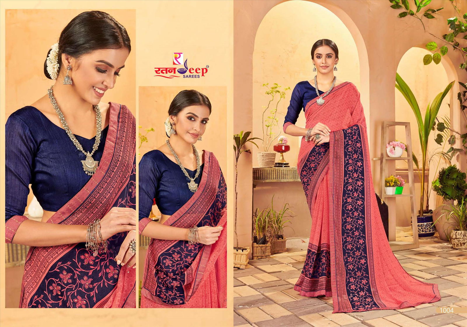 Ratandeep Munch Chiffon Printed Regular Wear Designer Saree Collection